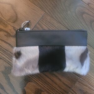 NWT Genuine SEAL FUR & LEATHER BAG